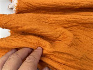 Dobbelt jersey - quiltet, orange med fin struktur 